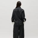 2NDDAY Ishii Shirt In Charcoal Pinstripe With White Cuff