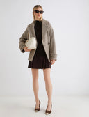 Marella Fantino Short Cheveron Coat in Brown