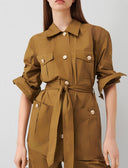 Marella Cabreo Belted Jacket Military Green