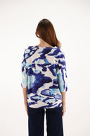 Estheme V Neck Sweater Tie-dye Blue Multi