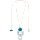 Zsiska Adjustable Necklace in Cream/Blue