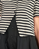 Alembika Short Jacket Dress In Stripes