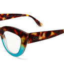 OKKIA Claudia big Cat Eye Reading Glasses In Havana Blue