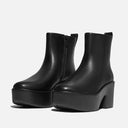 Fitflop Platform Leather Heeled Ankle Boots in Black