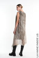 La Haine  Asymmetric Dress in Fango