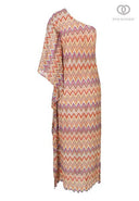 Ana Alcazar Poncho Maxi Dress In Original Multicolour
