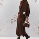 Marella Mllalpaca Pleated Skirt In Caramel