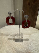 XAVIER-DEROME Red Cord Blue Pendant