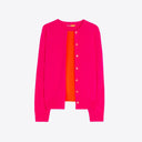 Vilagallo Layered Wool Sweater In Shocking Pink And Orange