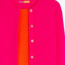 Vilagallo Layered Wool Sweater In Shocking Pink And Orange