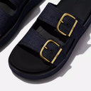 Fitflop Gen-FF Max Buckle Two-Bar Denim Slides In Dark Denim