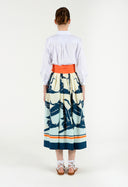 Sara Roka Dress In Blue Heron And White