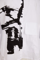 Naya Black and White Placement Print Shirt