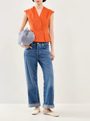 Marella Mllbazar Top-Woven Waistcoat In Orange