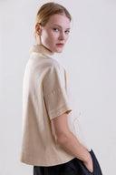 Psophia Sand Shirt With Embroidery Detail