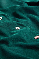 Sahara Babycord Scalloped Edge Shirt in Jade Green