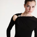Marella MLLTABACCO Black Body Top