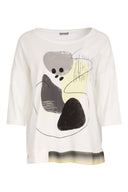 Naya Placement Top In white And Lemon