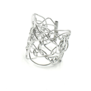 Christina Brampti Cord Short Necklace With Aluminium Wire In Silver