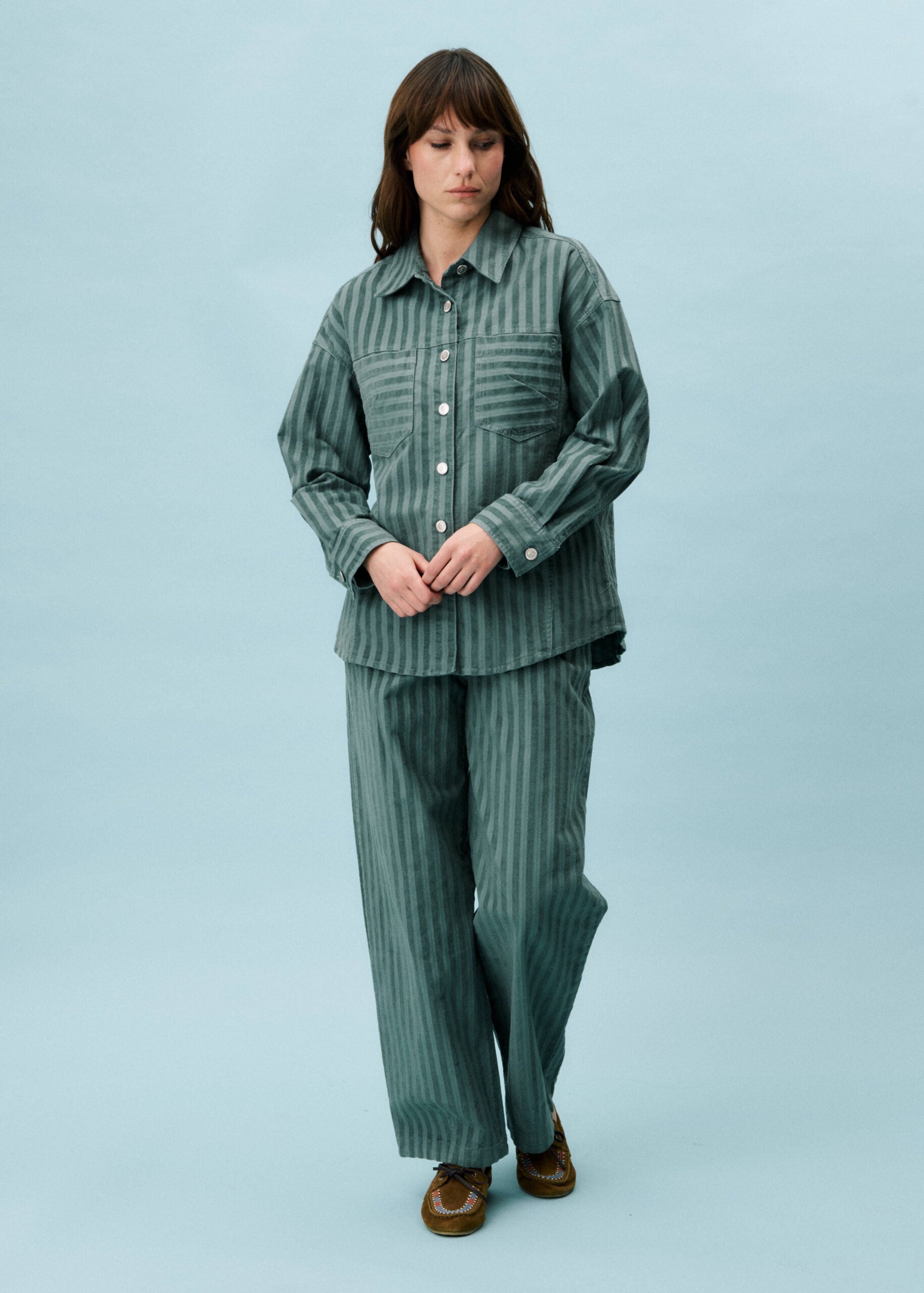 FRNCH Limentis Shirt in Aqua Green – Brenda Muir Ladieswear