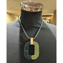 XAVIER-DEROME Petrol Cord Sage/Petrol Pendant