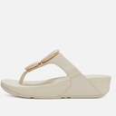 Fitflop Lulu Marbled-Stone Toe-Post Sandals In Paris Beige