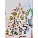 EDL Bol Suzani Bolero Jacket In Kakhi Multi