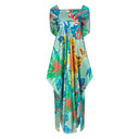 Xenia VENC7 Silk Dress In Green Multi