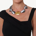 Katerina Vassou Amara Necklace In Gold And Steel
