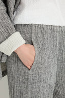 Sahara Crinkle Linen Bubble Trousers In Grey