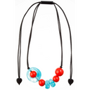 Zsiska Ori Adjustable Bead Necklace Turquoise
