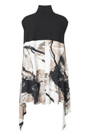 Elsewhere Print Gilet In Cream And Black