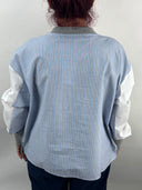 Uchuu Grey Sweatshirt with Cotton Stripe Back