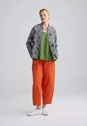 Luukaa Mireya Linen Shirt In Black And white Check