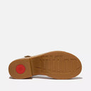 Fitflop Platform Leather/Cork Heeled Ankle-Strap Sandals Paris Beige