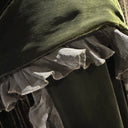 Grizas Long Velvet Scarf In Dark Green