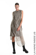 La Haine  Asymmetric Dress in Fango