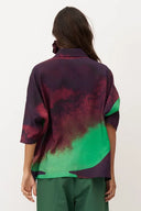 Bize Santorini Shirt In Raisin And Lime