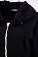 Naya Hooded Coat With D Ring Pockets In Black