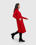 Alembika Red High Neck Jersey Dress