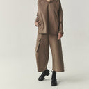 Kedziorek Wide Trouser With Side Pocket In Taupe