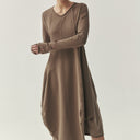 Kedziorek Long Sleeve Dress In Taupe