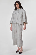 Baci Pin Stripe Jacket In Salt