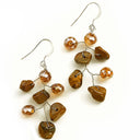 Lotusfeet Tigers Eye Drop Earrings
