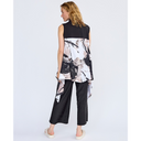 Elsewhere Print Gilet In Cream And Black