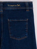 Vilagallo High Waisted Wide Leg Denim Trousers
