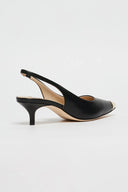 Marella PAPERO Black Kitten Heel Sling Back Shoes