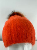 Rabionek Fur Pom Pom Hat in Orange