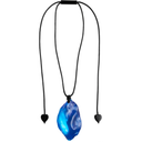 Zsiska Long Necklace with Large Blue Bead
