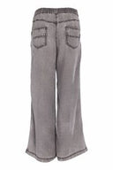 Naya Washed Effect Wide Leg Trousers In Granite